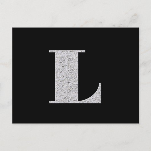 モノグラム文字L ポストカード (正面)