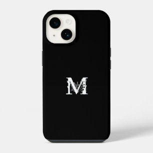 モノグラム文字Mミニマリストブラック iPhone 14ケース