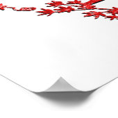 モノグラム文字M赤葉 ポスター (角)