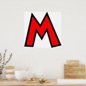 モノグラム文字M ポスター (キッチン)
