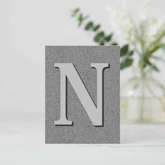 モノグラム文字N ポストカード (スタンド正面)