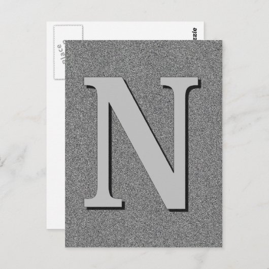 モノグラム文字N ポストカード (正面/裏面)