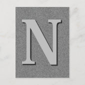 モノグラム文字N ポストカード (正面)