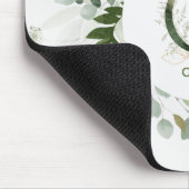 モノグラム文字O緑のリースマウスパッド マウスパッド (コーナー)