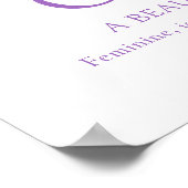 モノグラム文字O蘭の名前の水の色のキッズルーム ポスター (角)