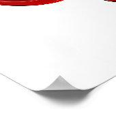 モノグラム文字R赤 ポスター (角)