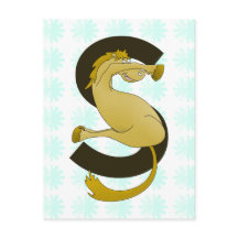 モノグラム文字Sポニー動揺してフラワーパターン