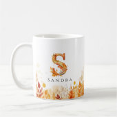 モノグラム文字S紅葉 コーヒーマグカップ (左)