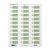 モノグラム文字S：クリスマスリース付/サンタクロース ラベル (フルシート)