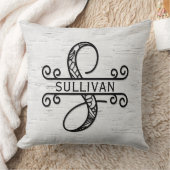 モノグラム文字S （姓） クッション (ブランケット)