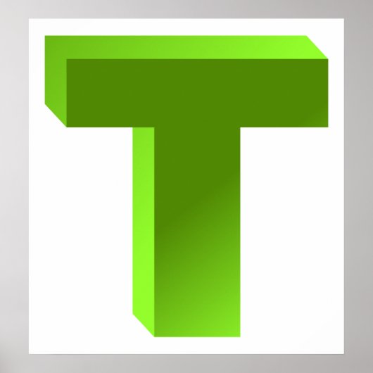 モノグラム文字T ポスター (正面)