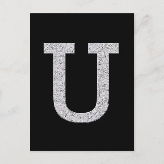 モノグラム文字U ポストカード (正面)