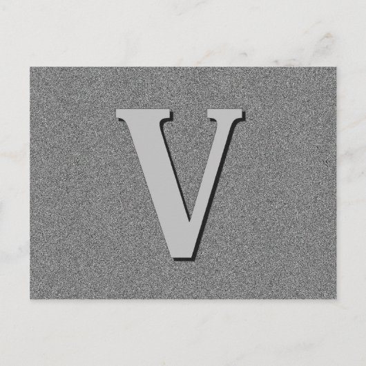 モノグラム文字V ポストカード (正面)