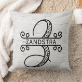 モノグラム文字Z (ファミリ名) クッション (ブランケット)