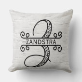 モノグラム文字Z (ファミリ名) クッション (正面)