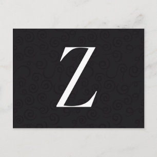 モノグラム文字Z ポストカード