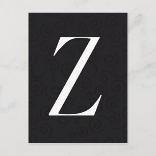 モノグラム文字Z ポストカード