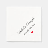 モノグラム新婦結婚のデートパーティーカクテル スタンダードカクテルナプキン (正面)