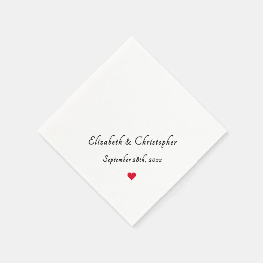 モノグラム新婦結婚のデートパーティーカクテル スタンダードカクテルナプキン (角)