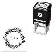 モノグラム新郎新婦イニシャルリース セルフインキングスタンプ (インサイチュ)