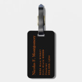 モノグラム旅行ウイスキーのショット ラゲッジタグ (裏面縦)