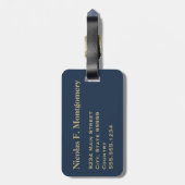 モノグラム旅行グレーグリーンカープフィッシュ ラゲッジタグ (裏面縦)