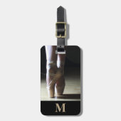 モノグラム旅行バレエつま先ダンスシューズ ラゲッジタグ (正面縦)