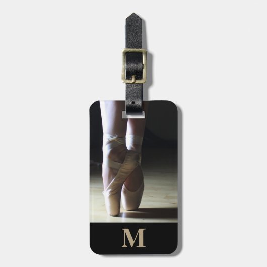 モノグラム旅行バレエつま先ダンスシューズ ラゲッジタグ (正面縦)