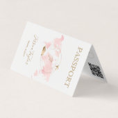 モノグラム旅行代理店パスポート世界地図の写真 名刺 (正面)