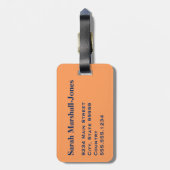 モノグラム旅行海、ビーチ、およびヤシの木 ラゲッジタグ (裏面縦)