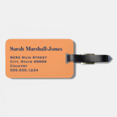 モノグラム旅行海、ビーチ、およびヤシの木 ラゲッジタグ (裏面横)