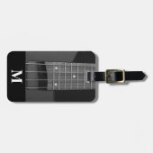 モノグラム旅行音楽エレクトリックバスギター ラゲッジタグ (正面横)