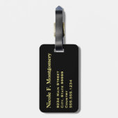 モノグラム旅行黄色ひまわり黄色 ラゲッジタグ (裏面縦)