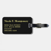 モノグラム旅行黄色ひまわり黄色 ラゲッジタグ (裏面横)