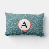 モノグラム日本のを有するプリントカスタム装飾用クッション ランバークッション (裏面)