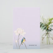 モノグラム日本のヴィンテージカワセミ文房具 便箋 (スタンド正面)