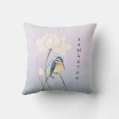 モノグラム日本のヴィンテージカワセミ クッション (裏面)