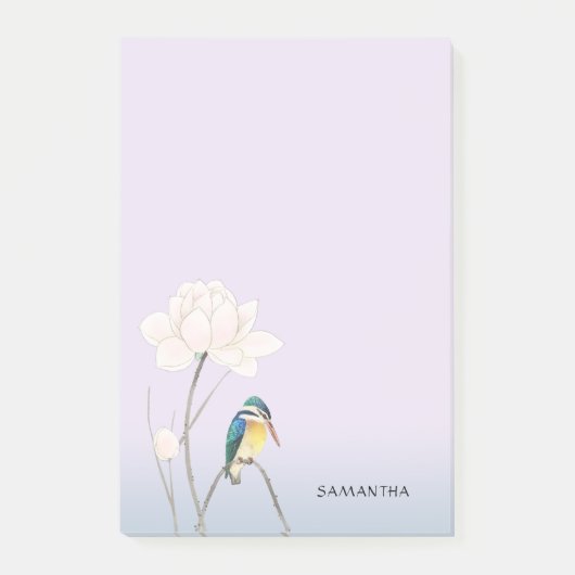 モノグラム日本のヴィンテージロータスPost-it® 4 x 6 ポストイット (正面)