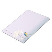 モノグラム日本のヴィンテージLotus 11" x 8.5インチメモ帳 ノートパッド (アングル)