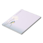 モノグラム日本のヴィンテージLotus 5.5インチx 6インチメモ帳 ノートパッド (回転)