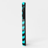 モノグラム明るいアクアと黒い山形 Case-Mate iPhoneケース (裏面/左)