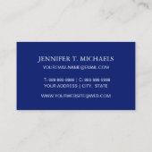 モノグラム明るい青のシェルパターン 名刺 (裏面)