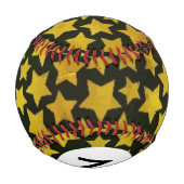 モノグラム星の背景 野球ボール (裏面)