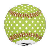 モノグラム春パターン(白い水玉模様) 野球ボール (裏面)