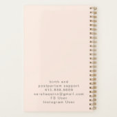 モノグラム春フローラ手描き豆又は助産師 プランナー手帳 (裏面)