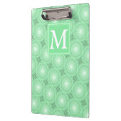 モノグラム春緑の円パターン クリップボード (左)