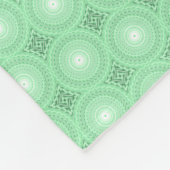 モノグラム春緑の円パターン フリースブランケット (角)