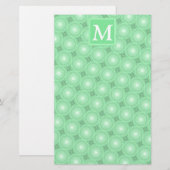 モノグラム春緑の円パターン 便箋 (正面/裏面)