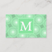 モノグラム春緑の円パターン 名刺 (正面)
