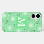 モノグラム春緑の円パターン Case-Mate iPhoneケース (裏面 (横))